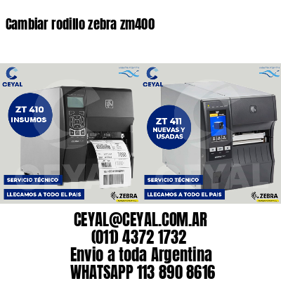 Cambiar rodillo zebra zm400