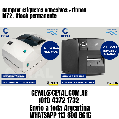 Comprar etiquetas adhesivas   ribbon hl72 . Stock permanente