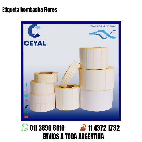 Etiqueta bombacha Flores