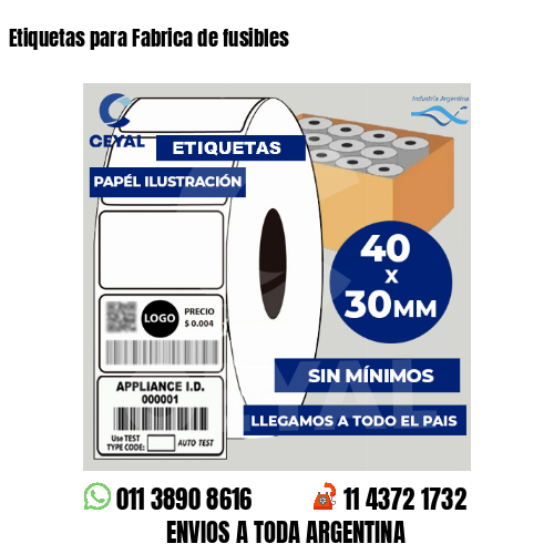 Etiquetas para Fabrica de fusibles