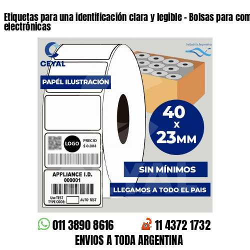 Etiquetas para una identificación clara y legible – Bolsas para compras electrónicas