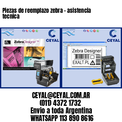 Piezas de reemplazo zebra – asistencia tecnica