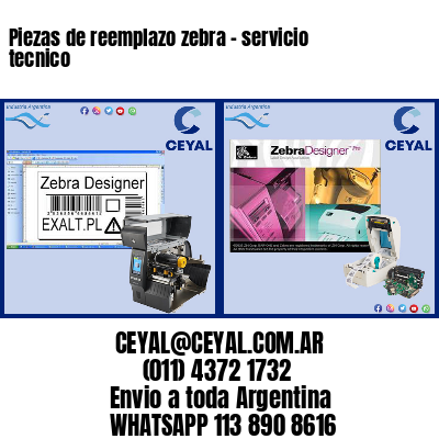 Piezas de reemplazo zebra – servicio tecnico