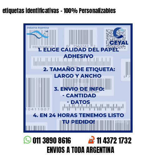 etiquetas identificativas - 100% Personalizables