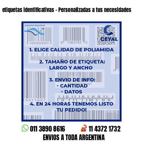 etiquetas identificativas – Personalizadas a tus necesidades