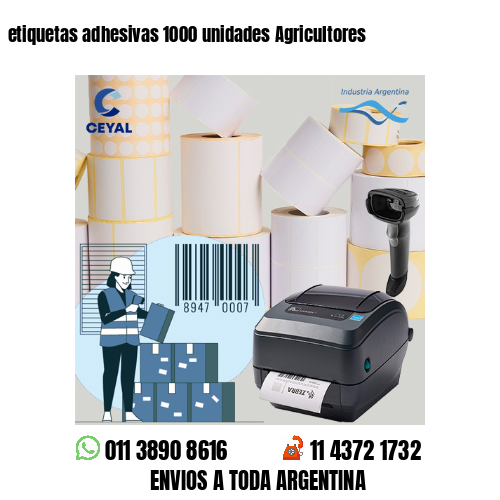 etiquetas adhesivas 1000 unidades Agricultores