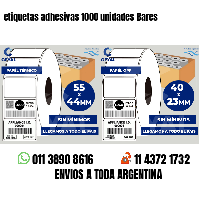 etiquetas adhesivas 1000 unidades Bares