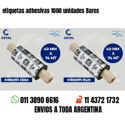 etiquetas adhesivas 1000 unidades Bares