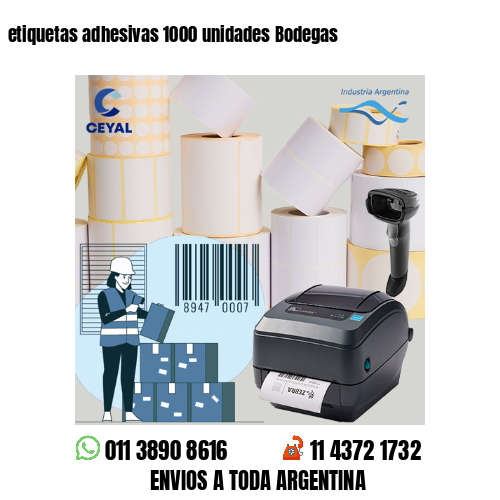 etiquetas adhesivas 1000 unidades Bodegas