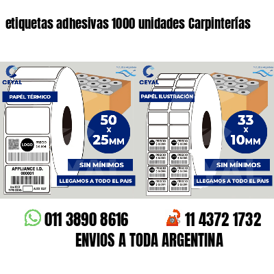 etiquetas adhesivas 1000 unidades Carpinterías