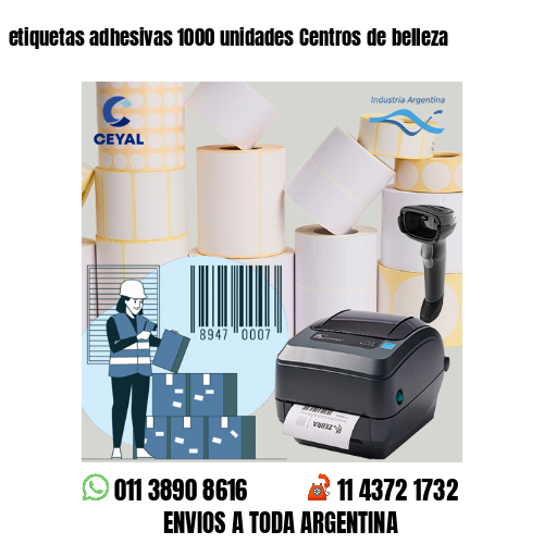 etiquetas adhesivas 1000 unidades Centros de belleza