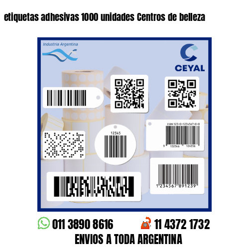 etiquetas adhesivas 1000 unidades Centros de belleza