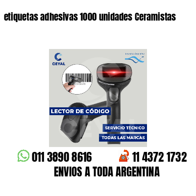 etiquetas adhesivas 1000 unidades Ceramistas