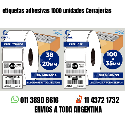 etiquetas adhesivas 1000 unidades Cerrajerías