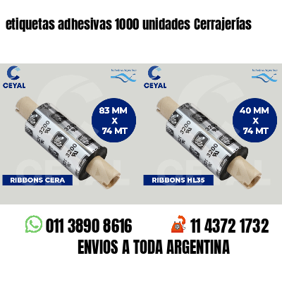 etiquetas adhesivas 1000 unidades Cerrajerías