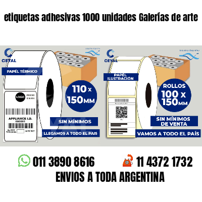 etiquetas adhesivas 1000 unidades Galerías de arte