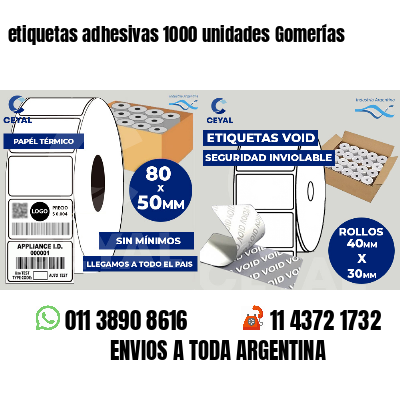 etiquetas adhesivas 1000 unidades Gomerías