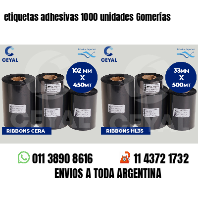 etiquetas adhesivas 1000 unidades Gomerías