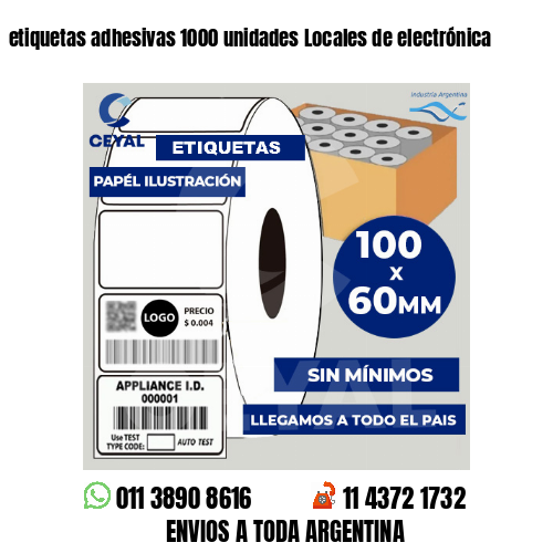 etiquetas adhesivas 1000 unidades Locales de electrónica