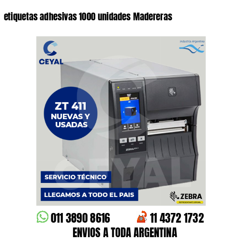 etiquetas adhesivas 1000 unidades Madereras