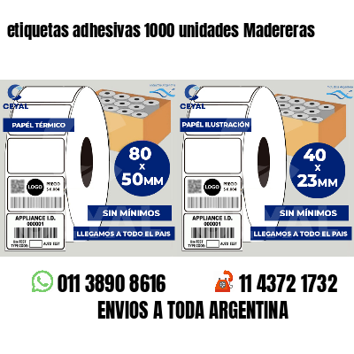 etiquetas adhesivas 1000 unidades Madereras