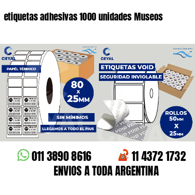 etiquetas adhesivas 1000 unidades Museos