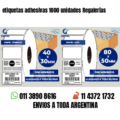 etiquetas adhesivas 1000 unidades Regalerías