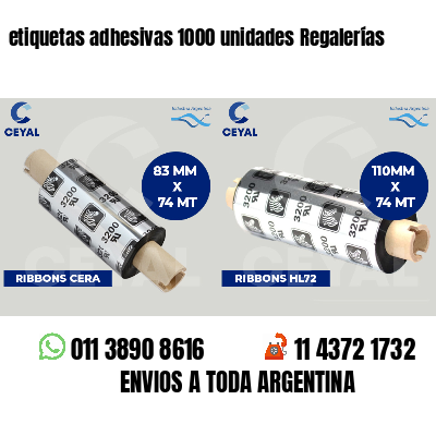 etiquetas adhesivas 1000 unidades Regalerías