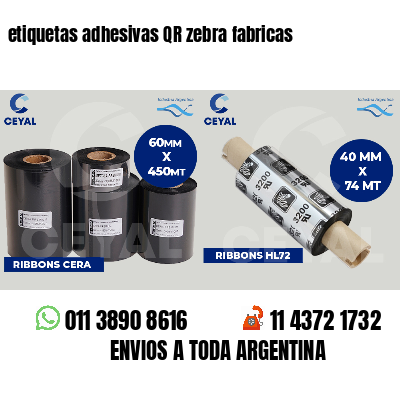 etiquetas adhesivas QR zebra fabricas