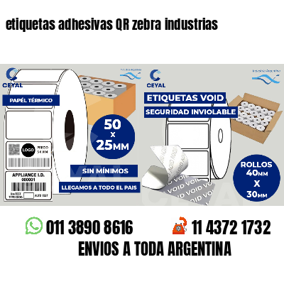 etiquetas adhesivas QR zebra industrias