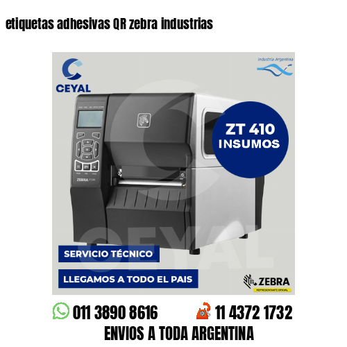 etiquetas adhesivas QR zebra industrias