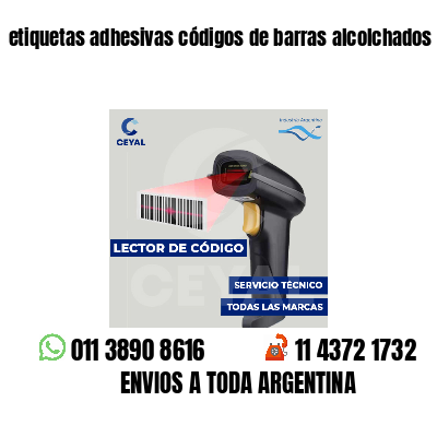 etiquetas adhesivas códigos de barras alcolchados