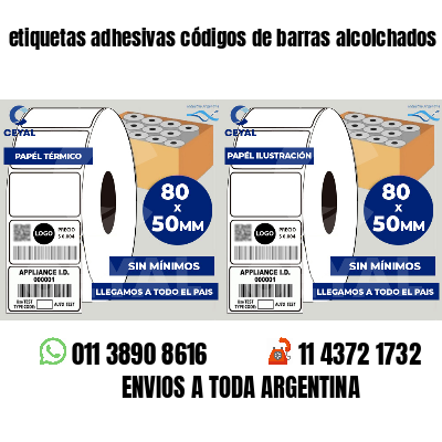 etiquetas adhesivas códigos de barras alcolchados