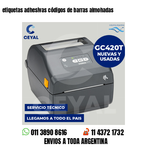 etiquetas adhesivas códigos de barras almohadas