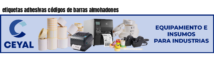 etiquetas adhesivas códigos de barras almohadones