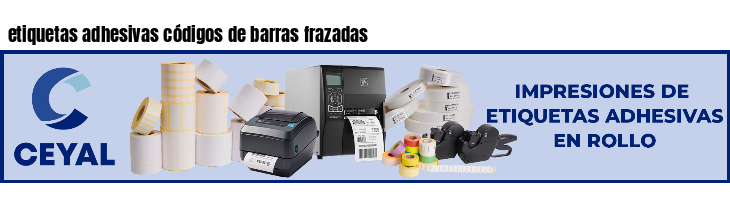 etiquetas adhesivas códigos de barras frazadas