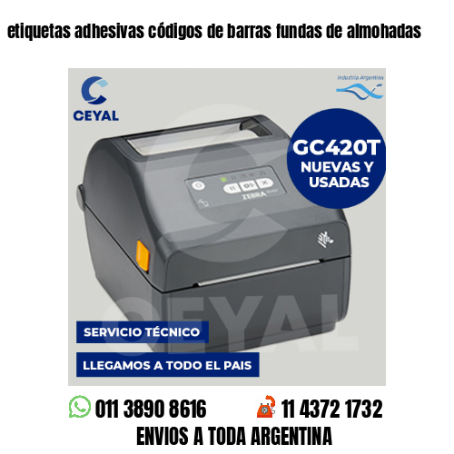 etiquetas adhesivas códigos de barras fundas de almohadas