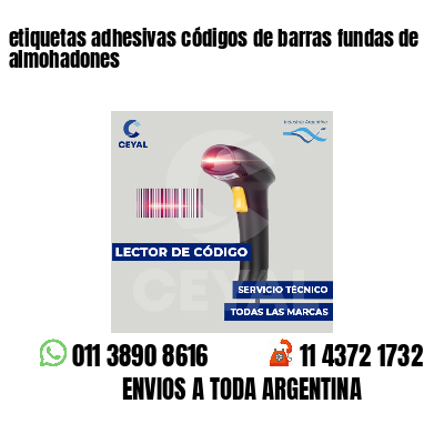 etiquetas adhesivas códigos de barras fundas de almohadones