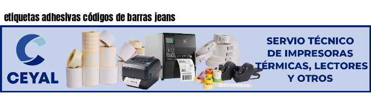 etiquetas adhesivas códigos de barras jeans