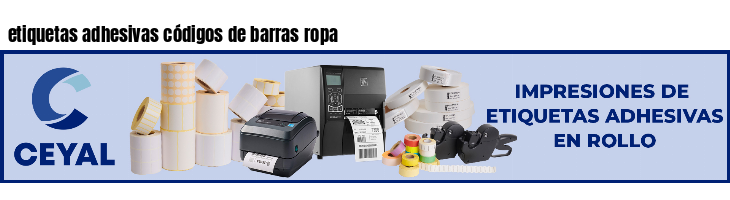 etiquetas adhesivas códigos de barras ropa