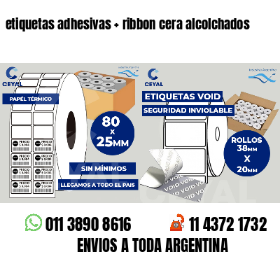 etiquetas adhesivas   ribbon cera alcolchados