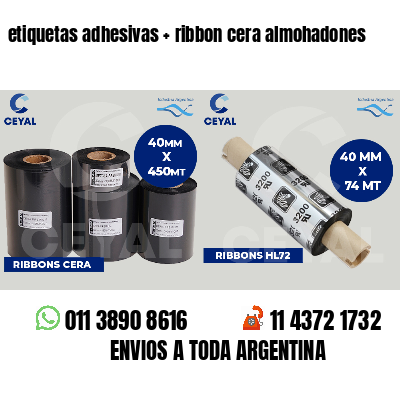 etiquetas adhesivas   ribbon cera almohadones