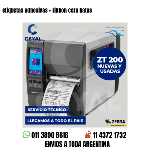 etiquetas adhesivas   ribbon cera batas