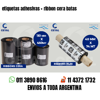 etiquetas adhesivas   ribbon cera batas