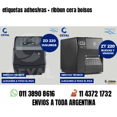 etiquetas adhesivas   ribbon cera bolsos