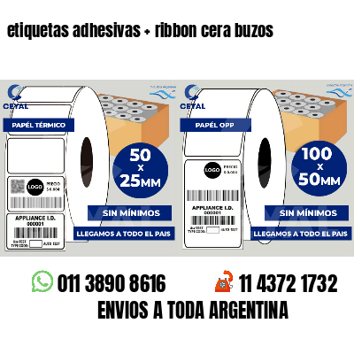 etiquetas adhesivas   ribbon cera buzos