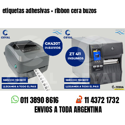 etiquetas adhesivas   ribbon cera buzos