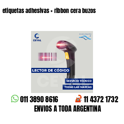 etiquetas adhesivas   ribbon cera buzos