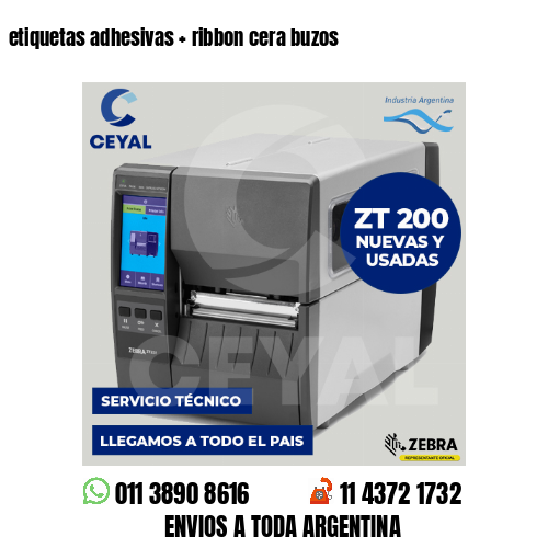 etiquetas adhesivas   ribbon cera buzos