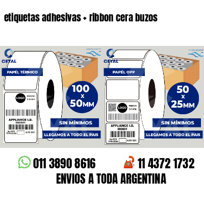 etiquetas adhesivas   ribbon cera buzos